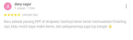 Testimonial Coating, Testimonial Wrapeed, Google Review Wrapeed