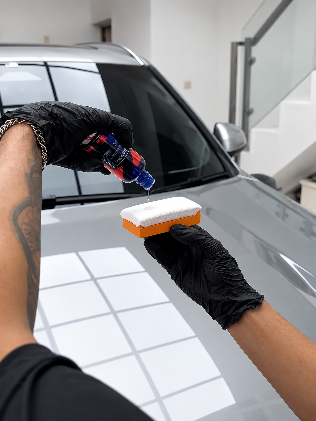 Proses aplikasi ceramic coating mobil WRAPEED